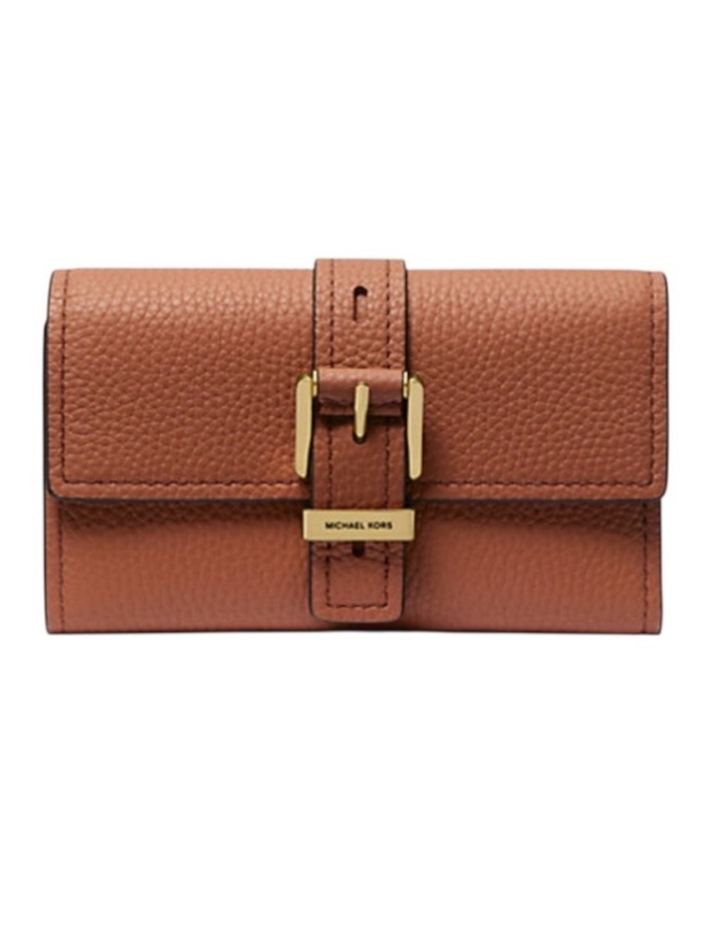 Michael Kors Luggage Brown Nolita Leather Wallet - Medium Trifold 🤎